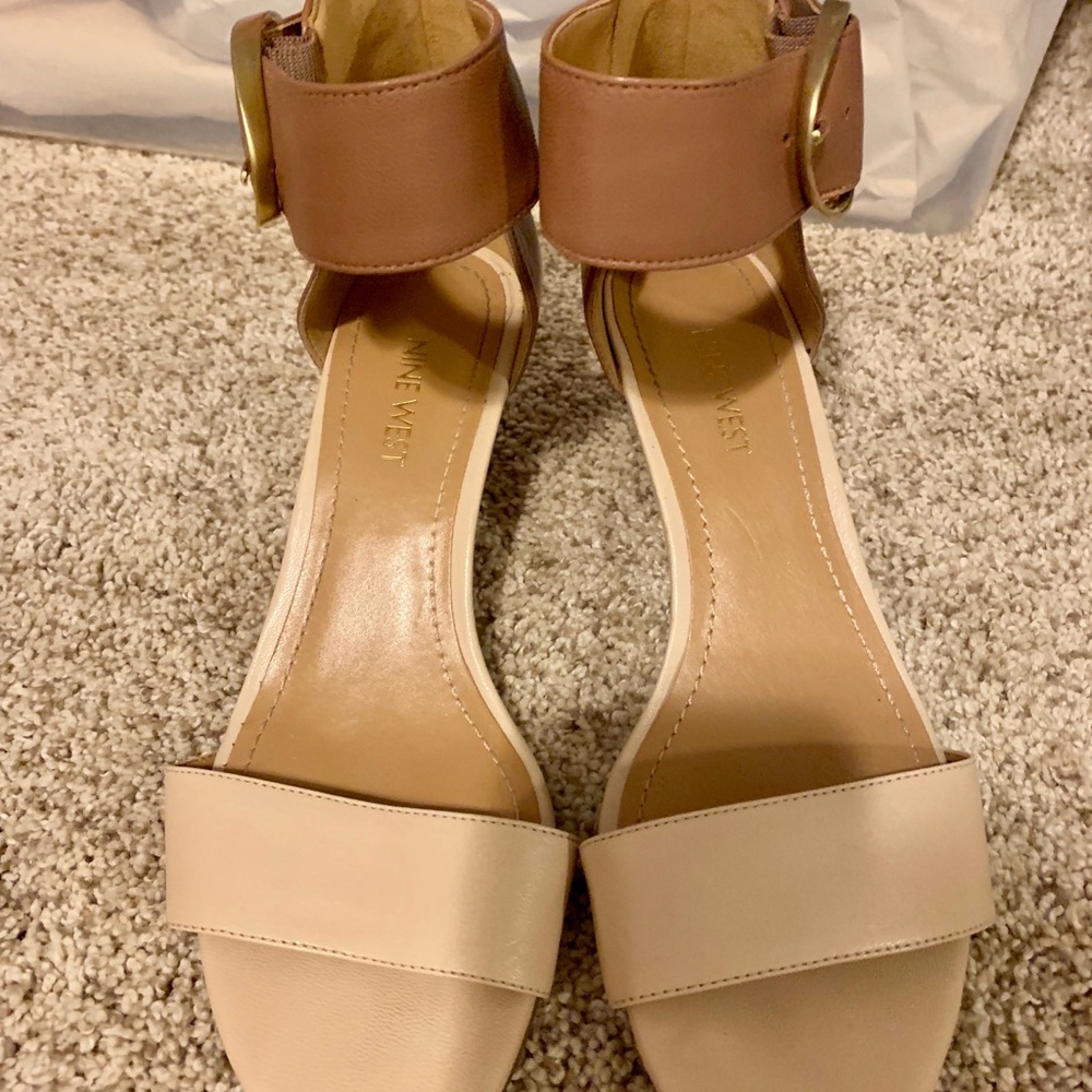 Nine West Ventana Ankle Strap Wedge Shoes